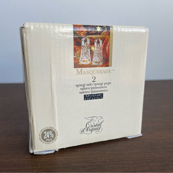 Cristal D’arques Masquerade Crystal Salt & Pepper Shakers - Picture 9 of 10